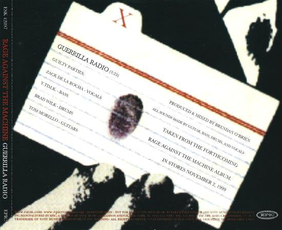 Rage Against The Machine : Guerrilla Radio (Single,Promo)