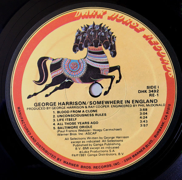George Harrison : Somewhere In England (LP,Album)