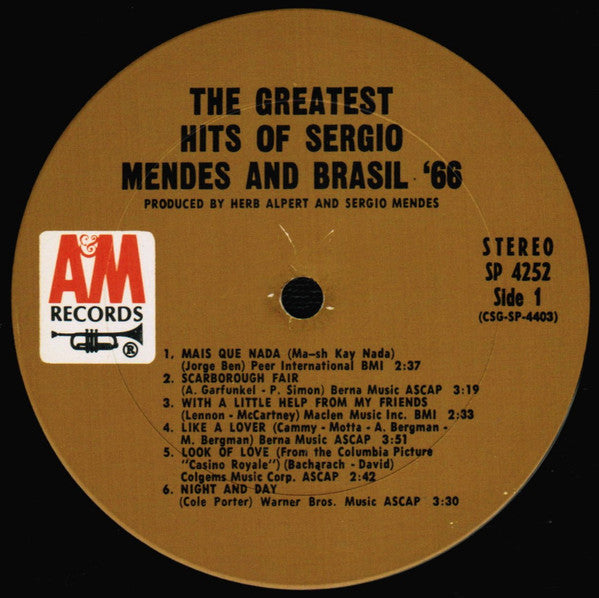 Sérgio Mendes & Brasil '66 : Greatest Hits (LP,Compilation)