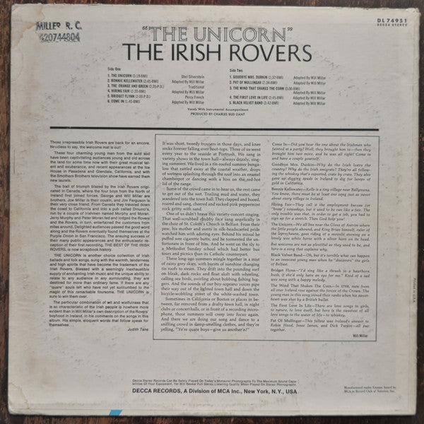 Irish Rovers, The : The Unicorn (LP,Album,Reissue,Stereo)