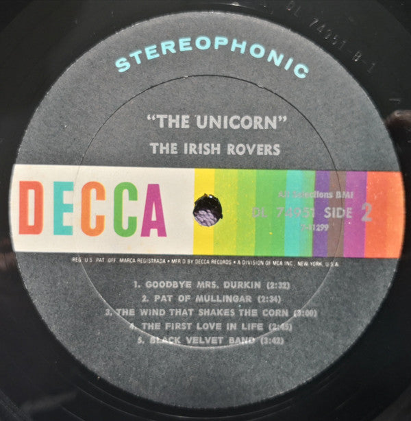 Irish Rovers, The : The Unicorn (LP,Album,Reissue,Stereo)