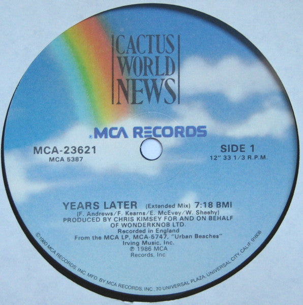 Cactus World News : Years Later (12",33 ⅓ RPM)