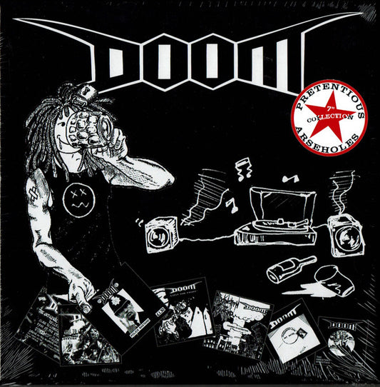 Doom (2) : Pretentious Arseholes 7 Inch Collection (7",45 RPM,Shape,Single Sided,Reissue)