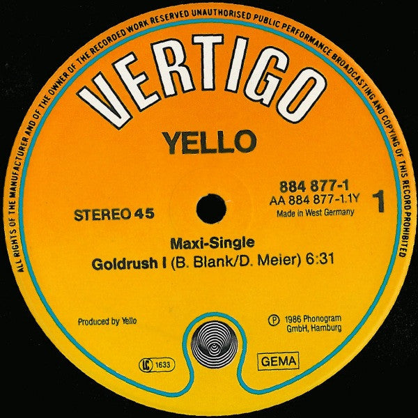 Yello : Goldrush (12",45 RPM,Maxi-Single)