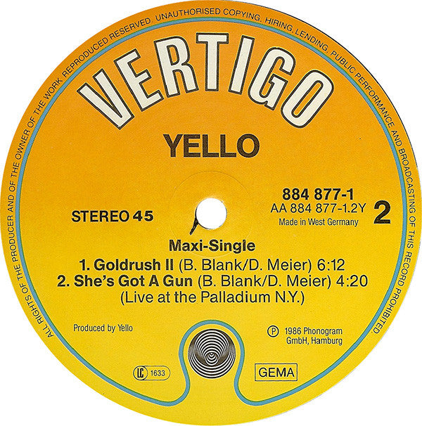 Yello : Goldrush (12",45 RPM,Maxi-Single)
