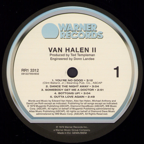 Van Halen : Van Halen II (LP,Album,Reissue,Remastered,Repress)