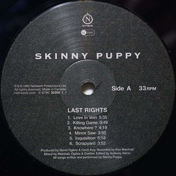 Skinny Puppy : Last Rights (LP,Album,Reissue)