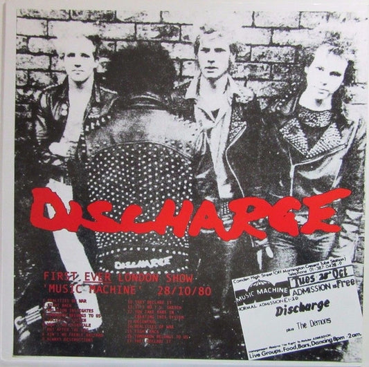 Discharge : First Ever London Show 'Music Machine' 28/10/80 (LP,White Label,Limited Edition,Unofficial Release)