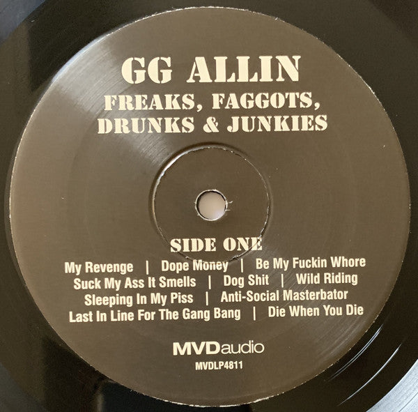 GG Allin : Freaks, Faggots, Drunks & Junkies (LP,Album,Reissue)