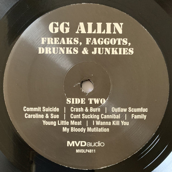 GG Allin : Freaks, Faggots, Drunks & Junkies (LP,Album,Reissue)