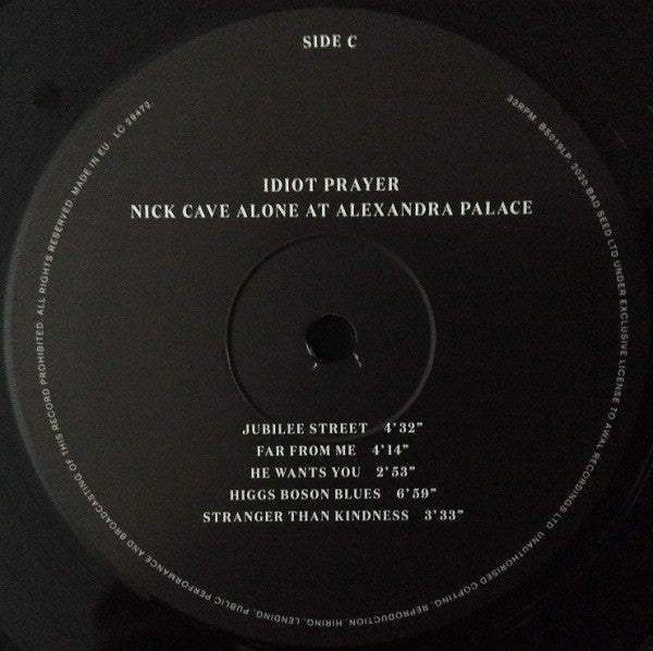 Nick Cave : Idiot Prayer (Nick Cave Alone At Alexandra Palace) (LP,Album,Stereo)