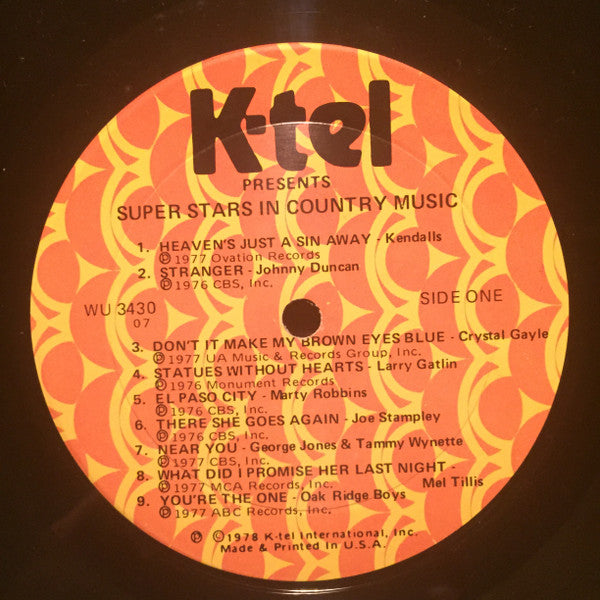 Various : SuperStars In Country Music (LP,Compilation,Stereo)