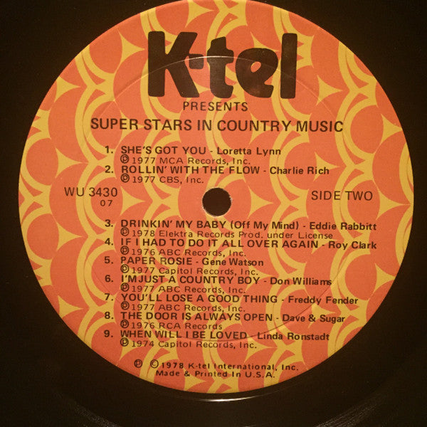 Various : SuperStars In Country Music (LP,Compilation,Stereo)