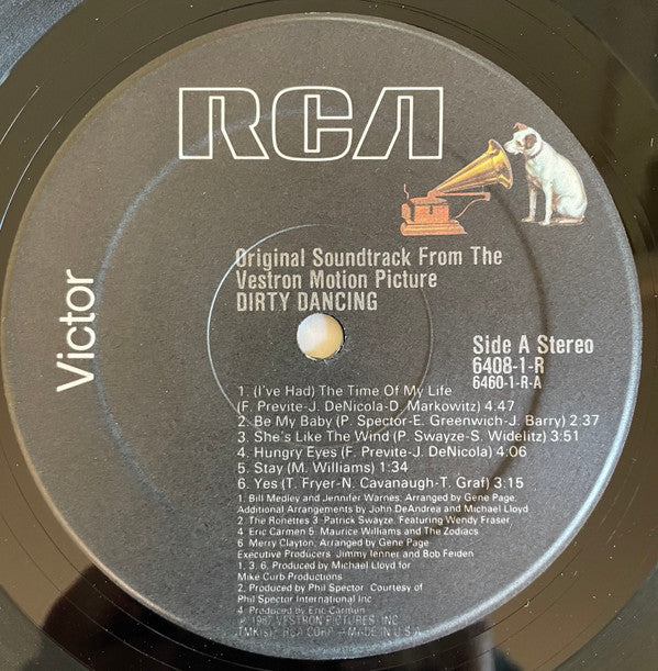 Various : Original Soundtrack From The Vestron Motion Picture - Dirty Dancing (LP,Album,Compilation)