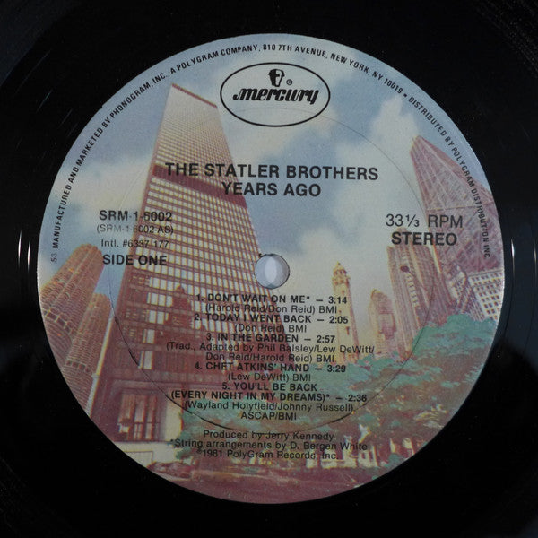 Statler Brothers, The : Years Ago (LP,Album,Stereo)