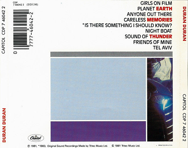 Duran Duran : Duran Duran (Album,Reissue,Stereo)
