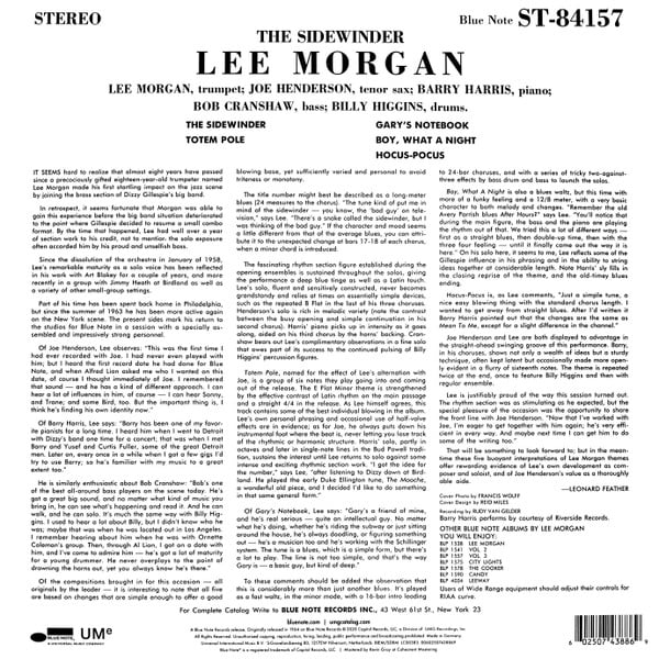 Lee Morgan : The Sidewinder (LP,Album,Reissue,Stereo)