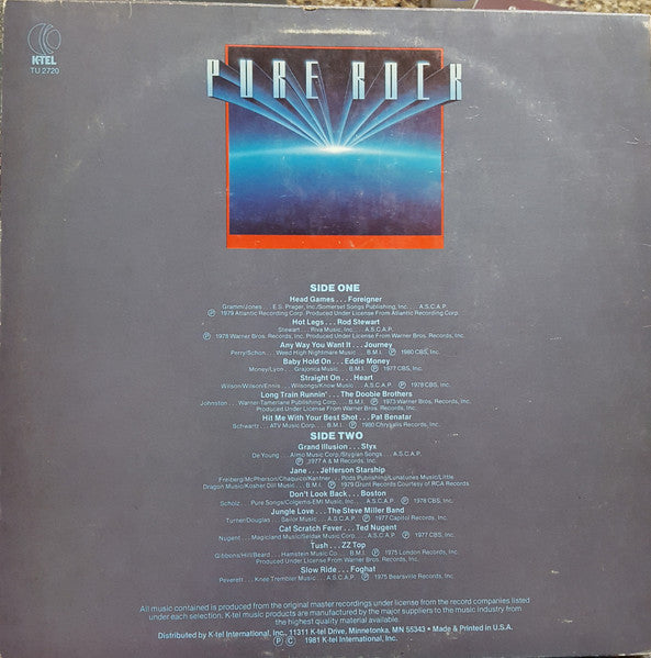 Various : Pure Rock (LP,Compilation)