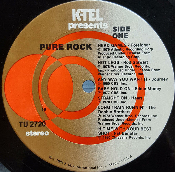 Various : Pure Rock (LP,Compilation)