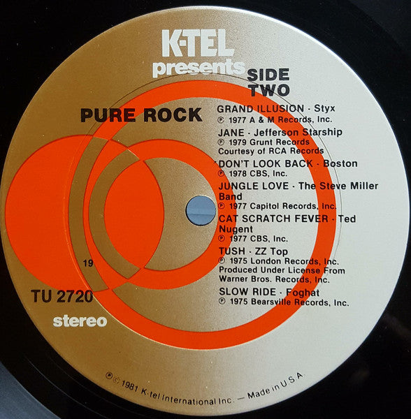 Various : Pure Rock (LP,Compilation)