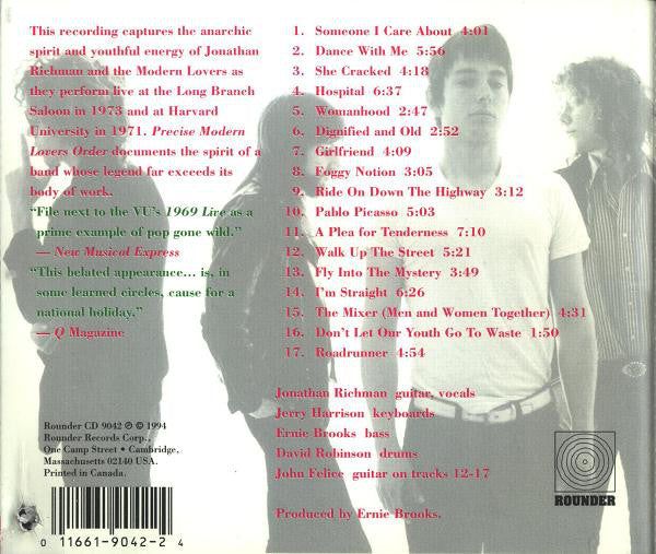 Modern Lovers, The : Precise Modern Lovers Order (Live In Berkeley And Boston) (Album)