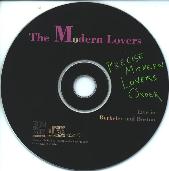 Modern Lovers, The : Precise Modern Lovers Order (Live In Berkeley And Boston) (Album)