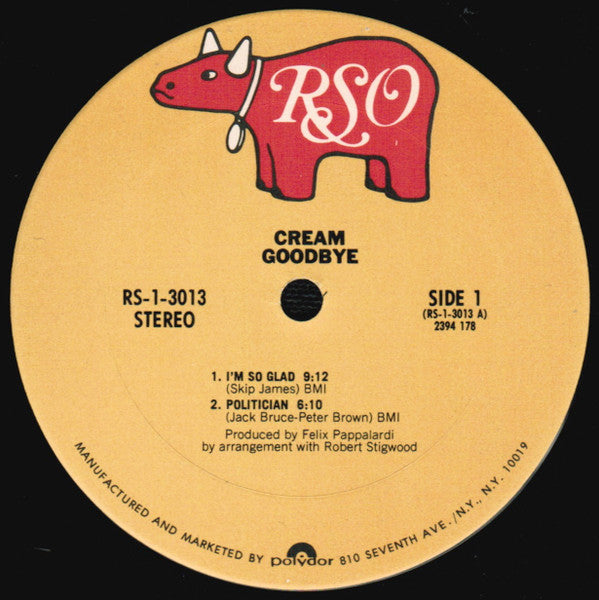 Cream (2) : Goodbye (LP,Album,Reissue)