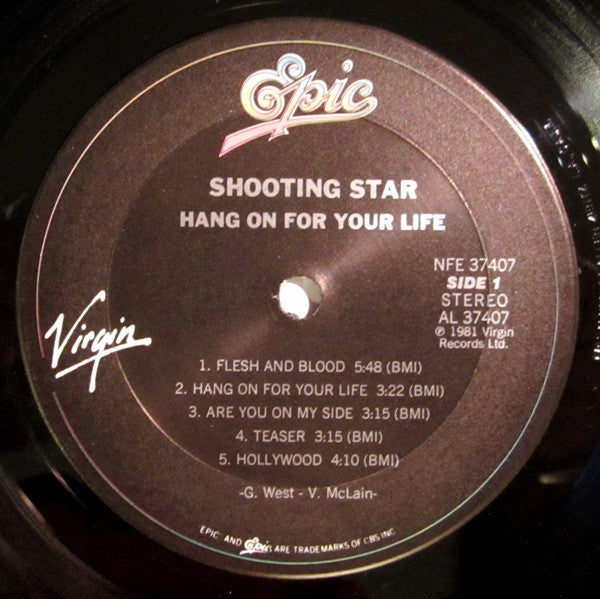 Shooting Star (4) : Hang On For Your Life (LP,Album,Stereo)