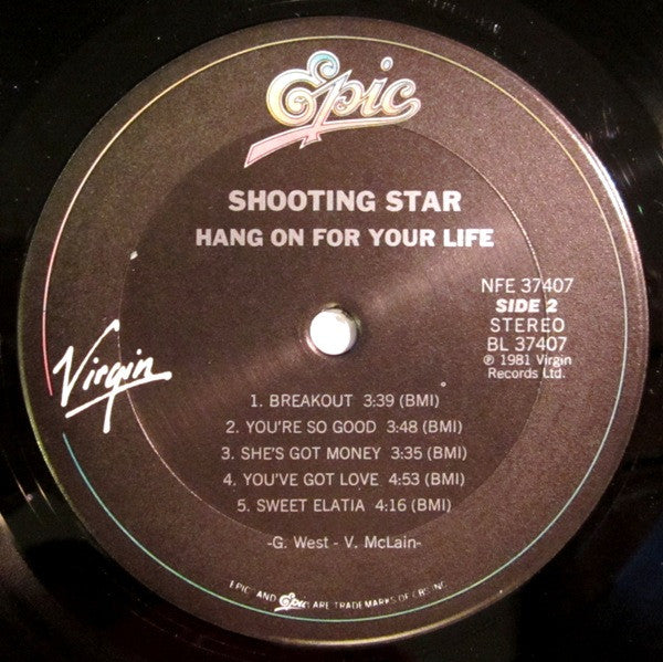 Shooting Star (4) : Hang On For Your Life (LP,Album,Stereo)