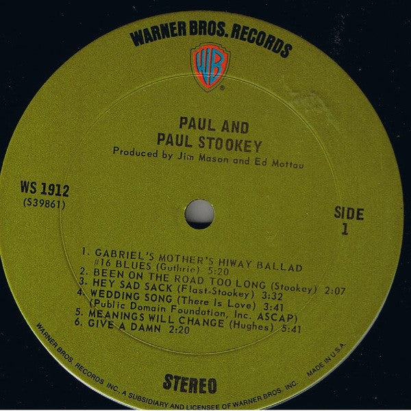 Noel Paul Stookey : Paul And (LP,Album,Stereo)
