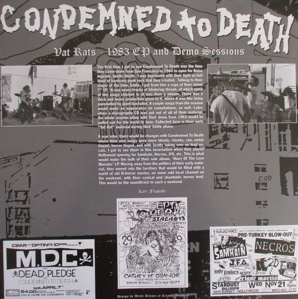 Condemned To Death : 1983 EP and Demo Sessions (LP,Compilation)
