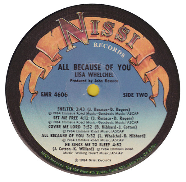 Lisa Whelchel : All Because Of You (LP,Album,Stereo)