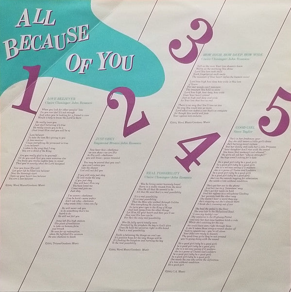 Lisa Whelchel : All Because Of You (LP,Album,Stereo)