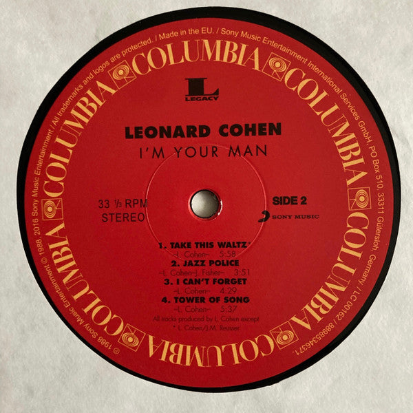 Leonard Cohen : I'm Your Man (LP,Album,Reissue,Remastered)
