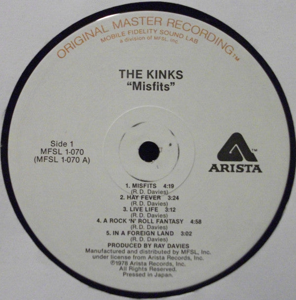 Kinks, The : Misfits (LP,Album,Reissue,Remastered)