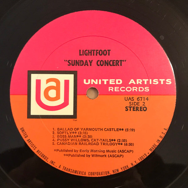 Gordon Lightfoot : Sunday Concert (LP,Album)