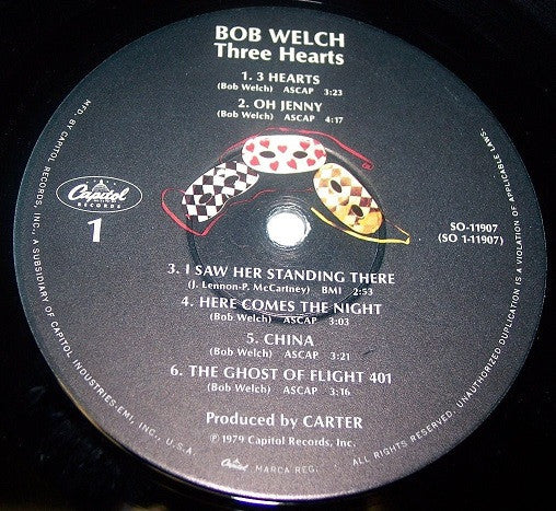 Bob Welch : Three Hearts (LP,Album)