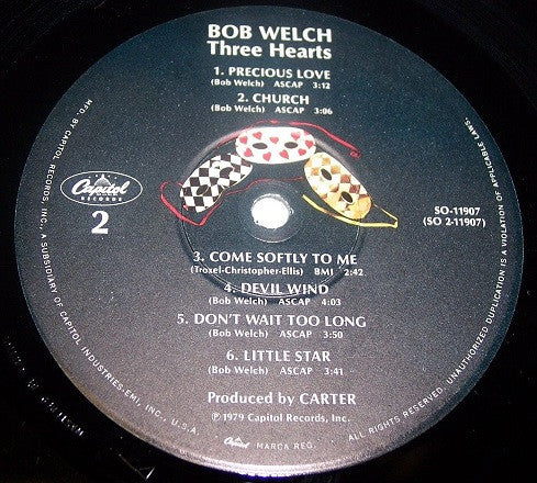 Bob Welch : Three Hearts (LP,Album)