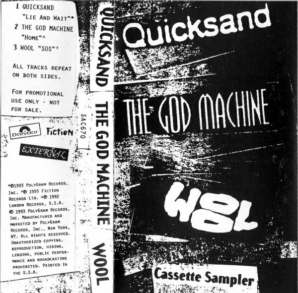 Quicksand (3) / God Machine, The / Wool (2) : Cassette Sampler (Promo,Sampler)