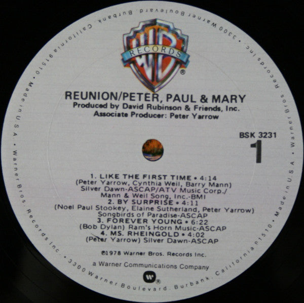Peter, Paul & Mary : Reunion (LP,Album)