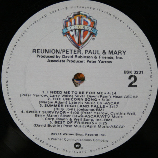 Peter, Paul & Mary : Reunion (LP,Album)