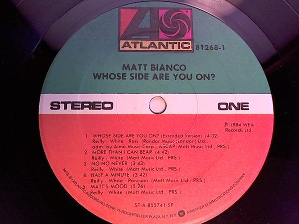 Matt Bianco : Whose Side Are You On (LP,Album)