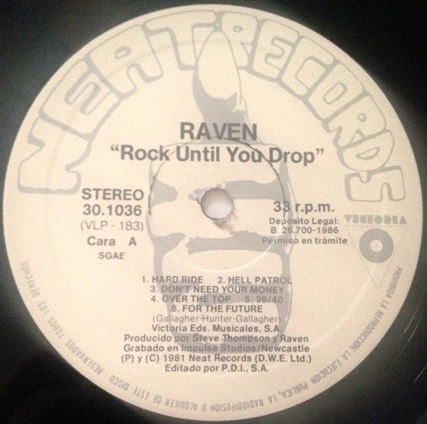 Raven (6) : Rock Until You Drop (LP,Album,Reissue)
