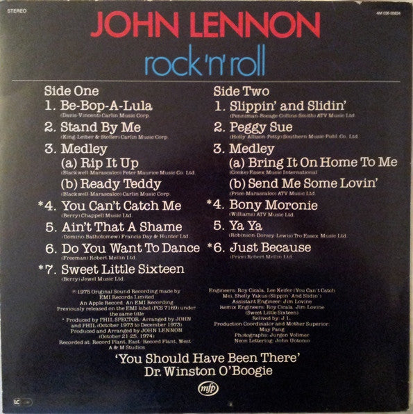 John Lennon : Rock 'N' Roll (LP,Album,Reissue,Stereo)