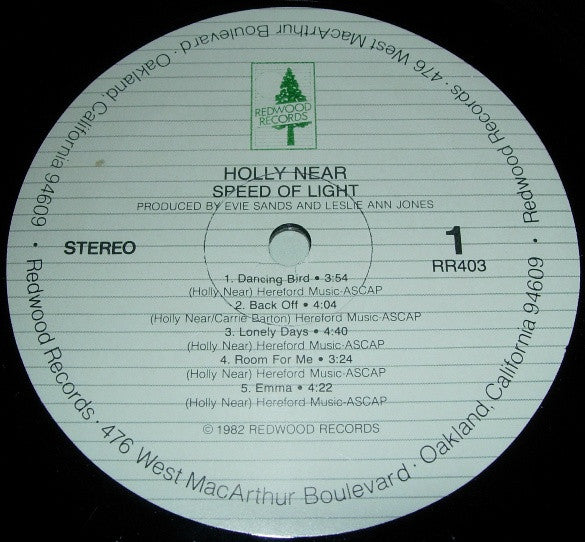 Holly Near : Speed Of Light (LP,Album,Stereo)