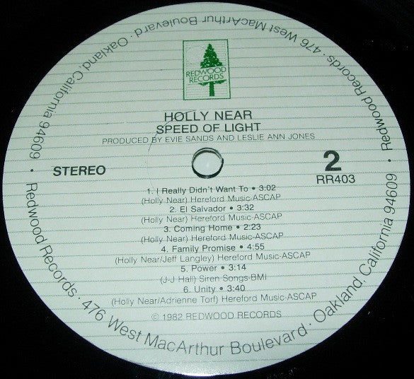 Holly Near : Speed Of Light (LP,Album,Stereo)