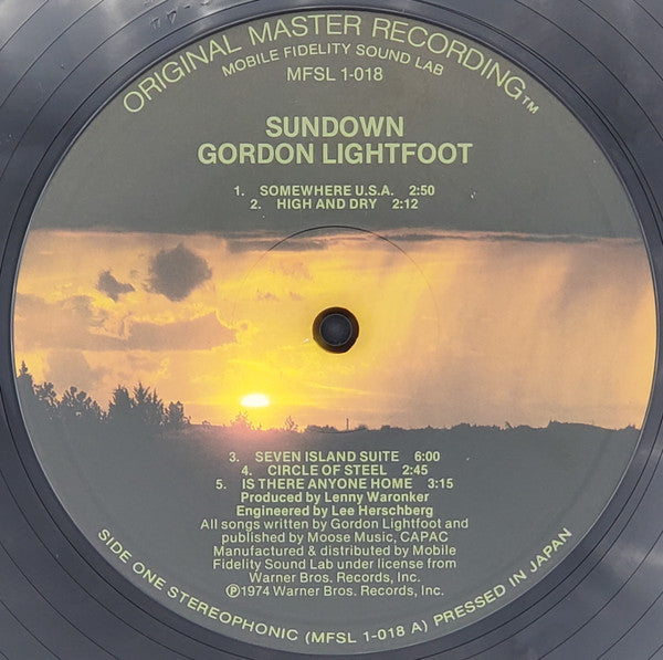 Gordon Lightfoot : Sundown (LP,Limited Edition,Reissue,Remastered)