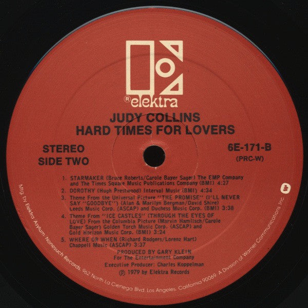 Judy Collins : Hard Times For Lovers (LP,Album)