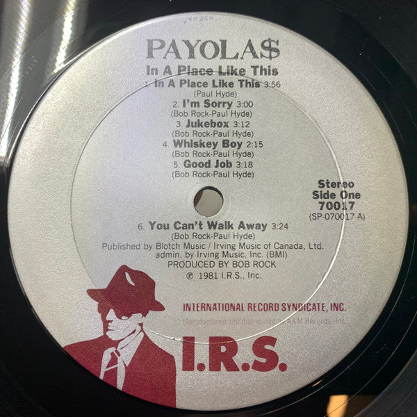 Payola$ : In A Place Like This (LP,Album,Stereo)