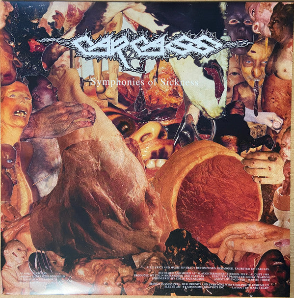 Carcass : Symphonies Of Sickness (LP,Album,Reissue,Remastered,Repress)